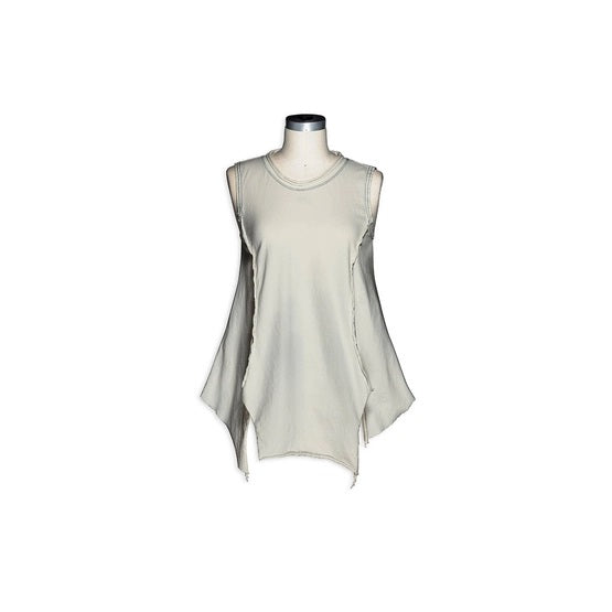 Cynthia Ashby Gemma Tunic Tank Top White A-line with Pockets
