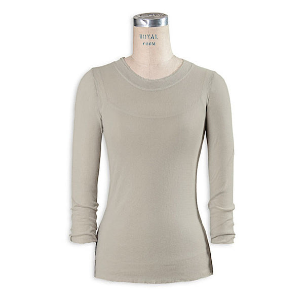 Cythnia Ashby Cotton Mesh Long Sleeve Tee in Ashby White