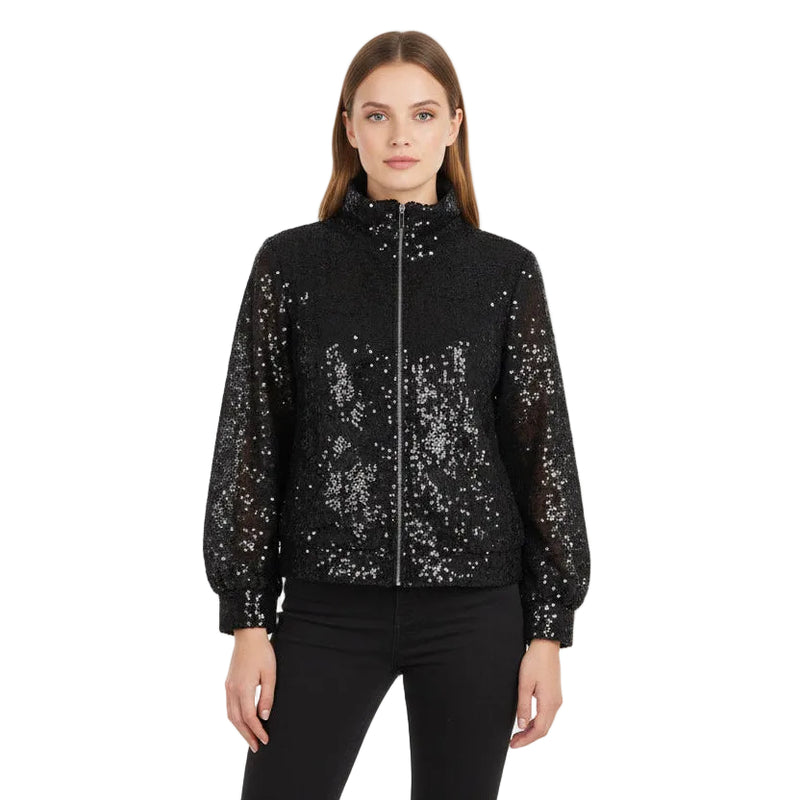Sequin Biker Jacket