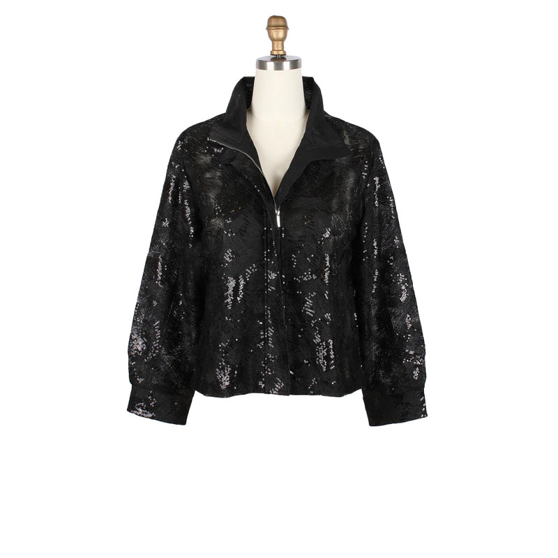 Sequin Biker Jacket