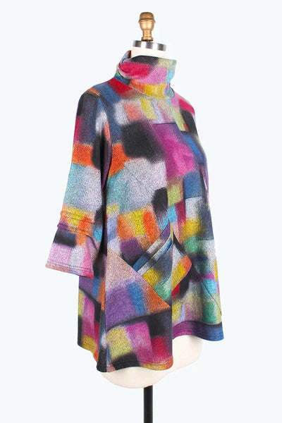 Colorblock Tunic Sweater