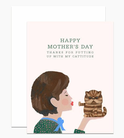 Cattitude Mother's Day Card