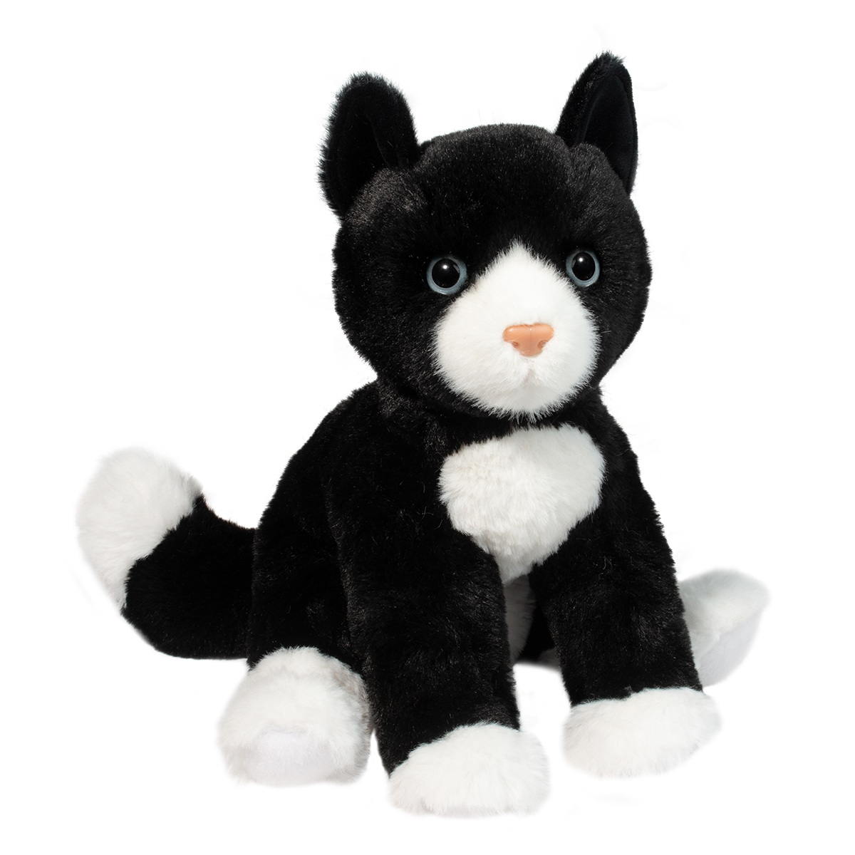 Douglas Toys Beckie the Soft Black & White Cat Plush