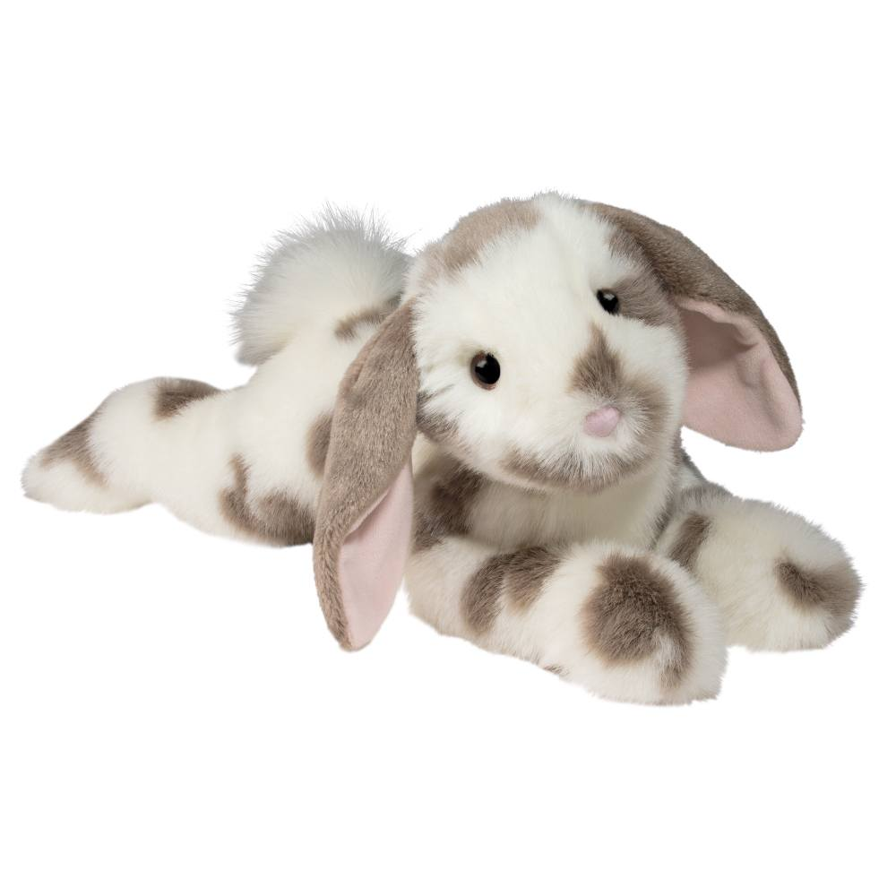 Douglas Toys Ramsey DLux Gray Spotted Bunny