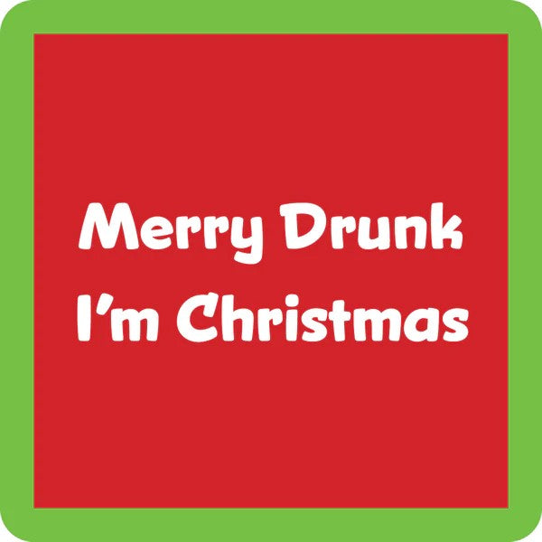 Drinks on Me Christmas Coasters