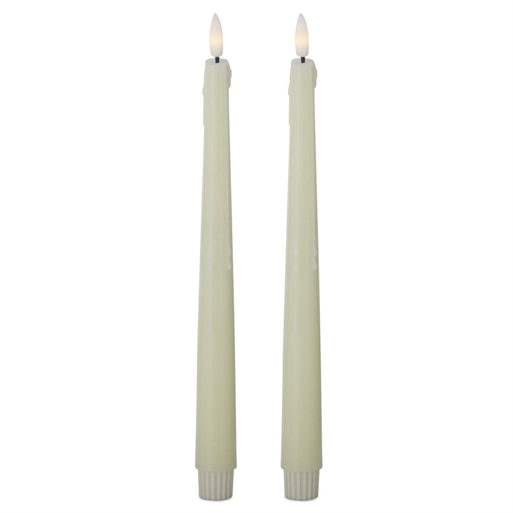 LED Drip Taper Candles Set of 2 in Cream: Gail M's Favorite Thing