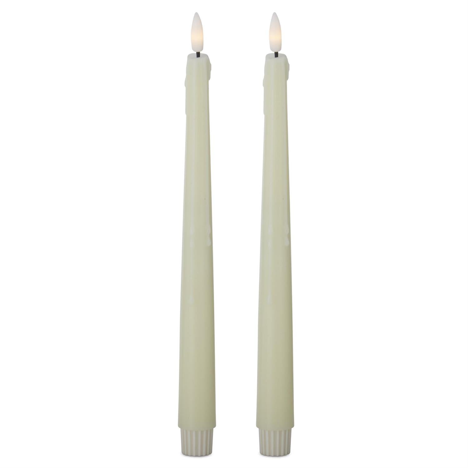 LED Drip Taper Candles Set of 2 in Cream: Gail M's Favorite Thing