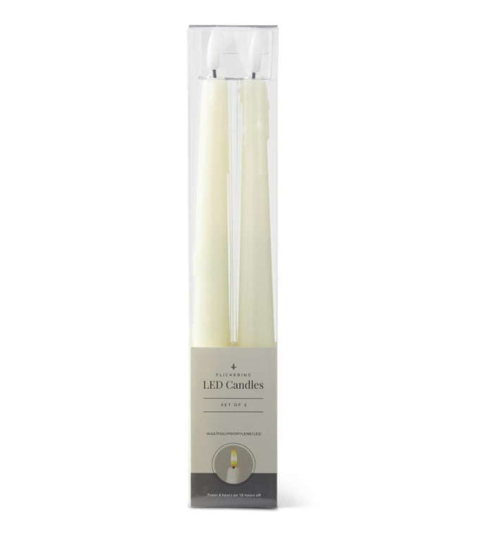 LED Drip Taper Candles Set of 2 in Cream: Gail M's Favorite Thing