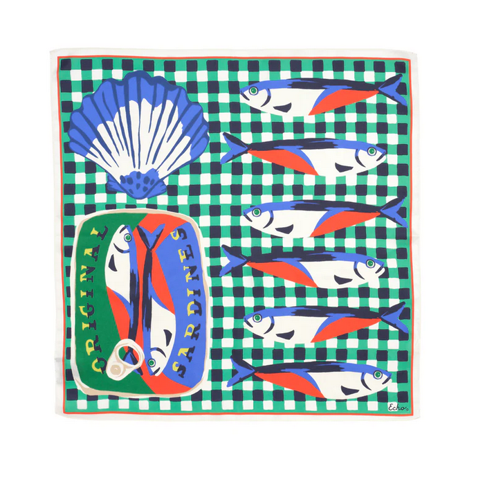 Echo Tinned Fish Silk Bandana