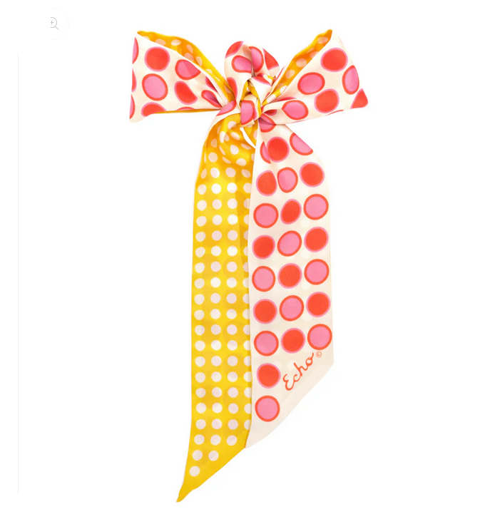 Echo Spot and Dot Silk Ribbon Scarf Red Clay