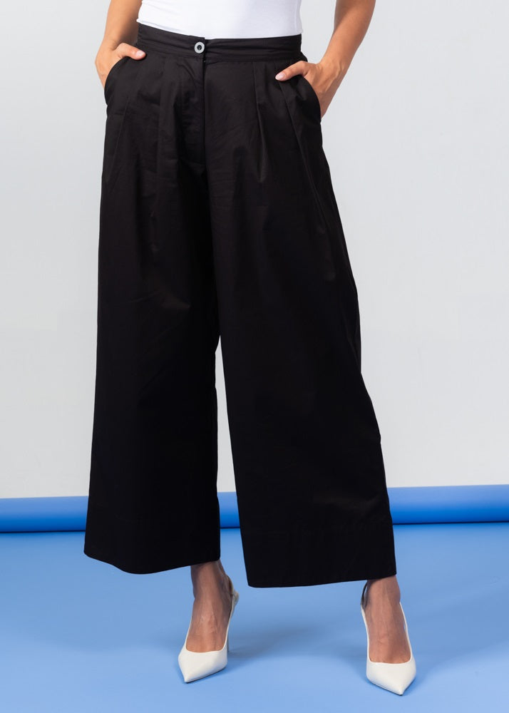 Elena Wang's Wide Leg Pant Black