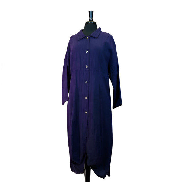 Eleven Stitch Design by Gerties Duster Eggplant