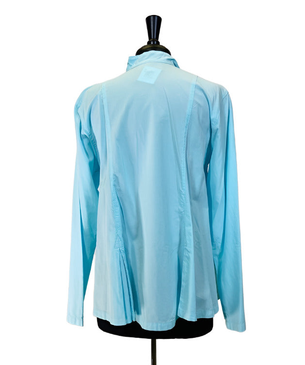 Eleven Stitch Design Gerties Inset Pleat Top Aqua