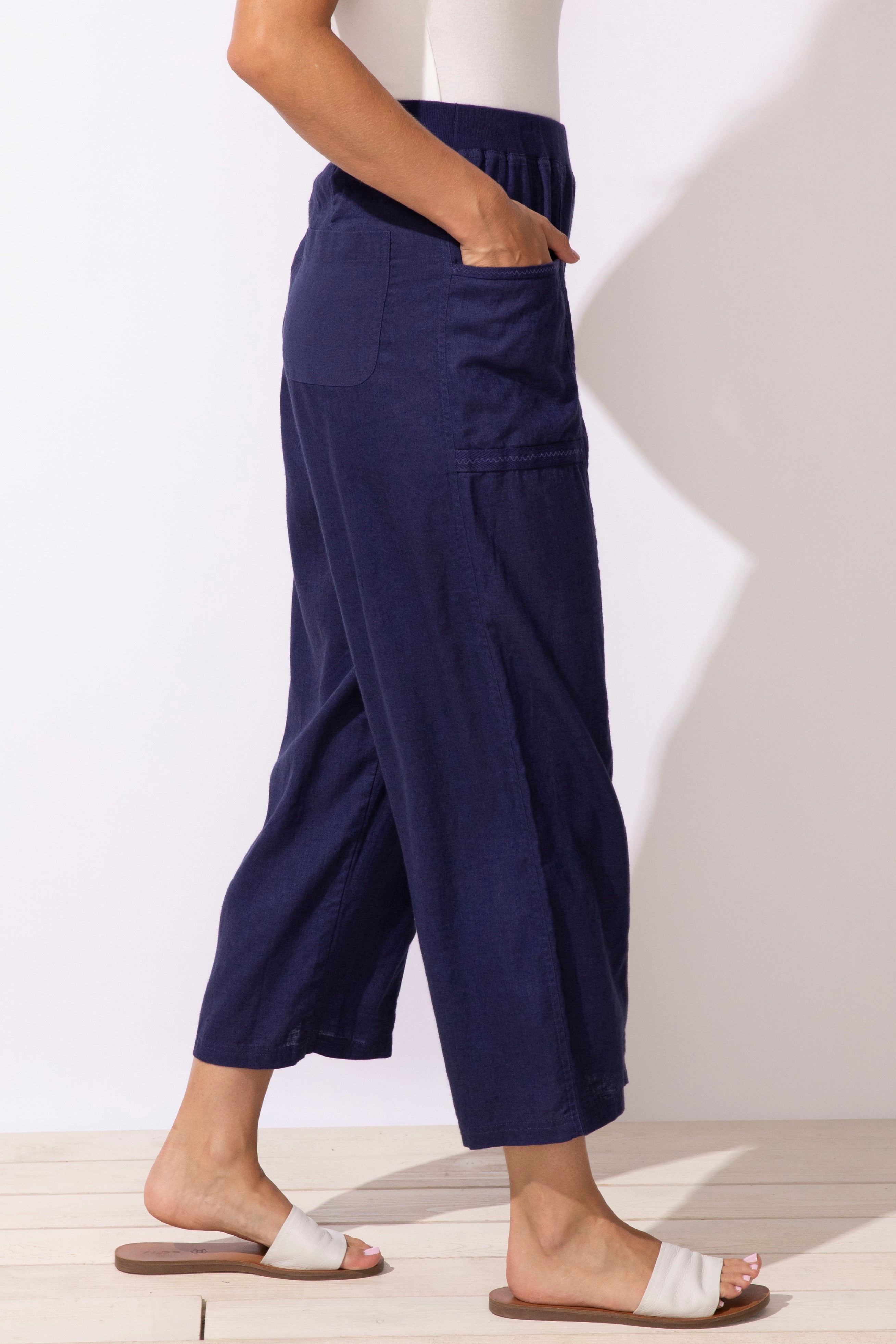 Escape's Beach Flood Pants in Navy