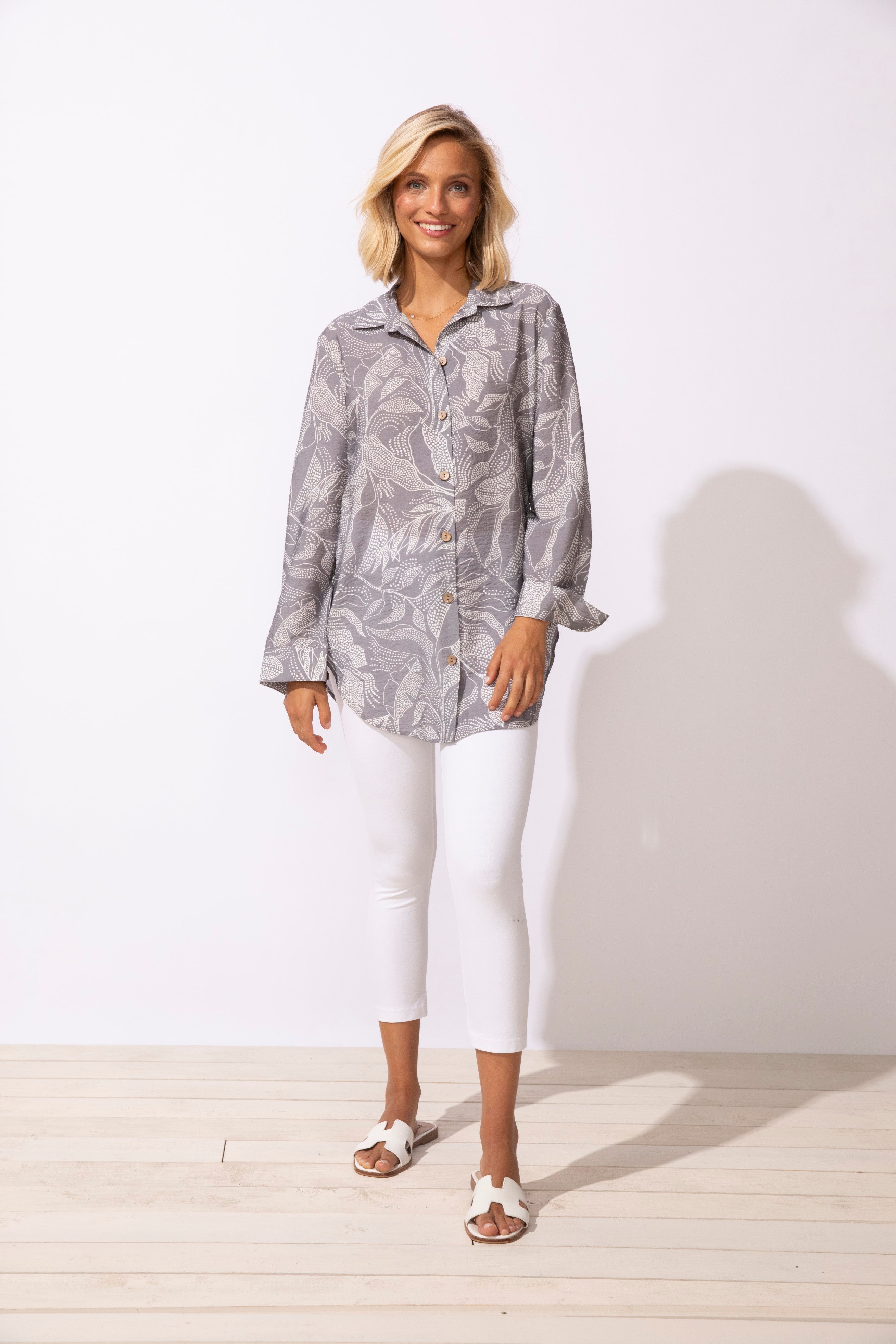 Escape's Regatta Rayon Leaves Beach Shirt
