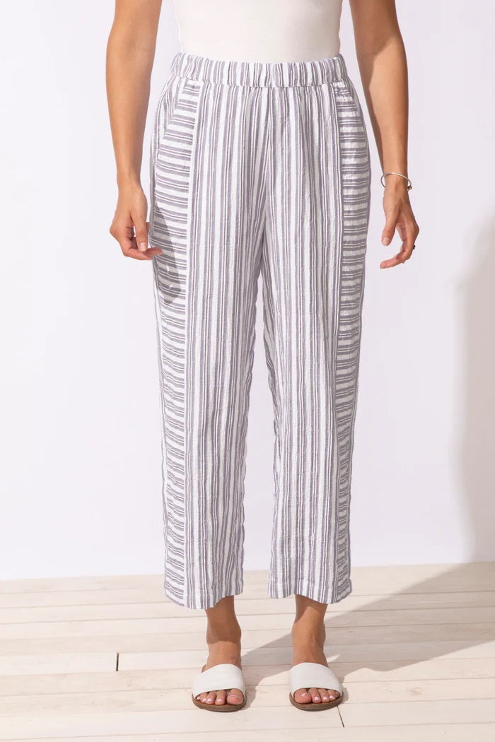Escape's Seaport Stripe Harborside Flood Pant in Fog
