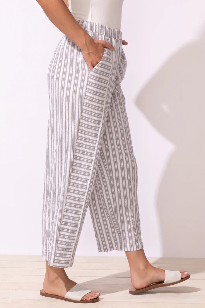 Escape's Seaport Stripe Harborside Flood Pant in Fog