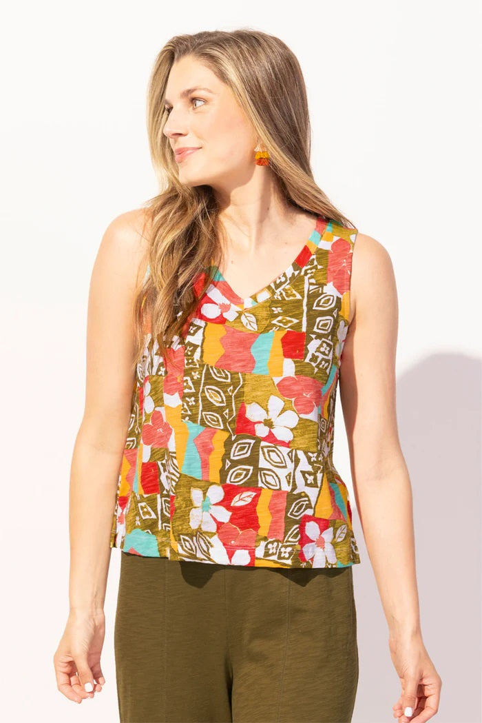 Escape by Habitat's Island Hand Block Sun and Sea Tank in Coral