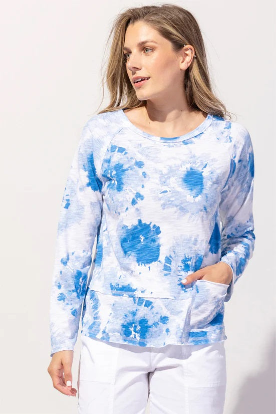 Escape by Habitat Sunburst Peruvian Cotton Unplugged Pullover in Riviera