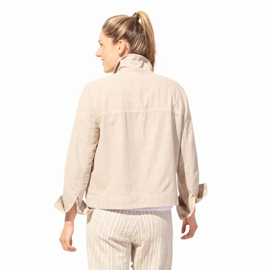 Escape by Habitat Vista Washed Cotton Beach Jacket in Khaki