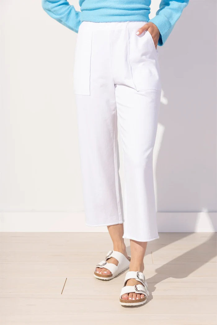 Escape Ocean Front Terry Easy Breezy Pant in White