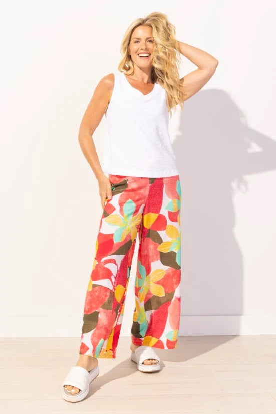 Escape's Regatta Rayon Paradise Pant in Punch