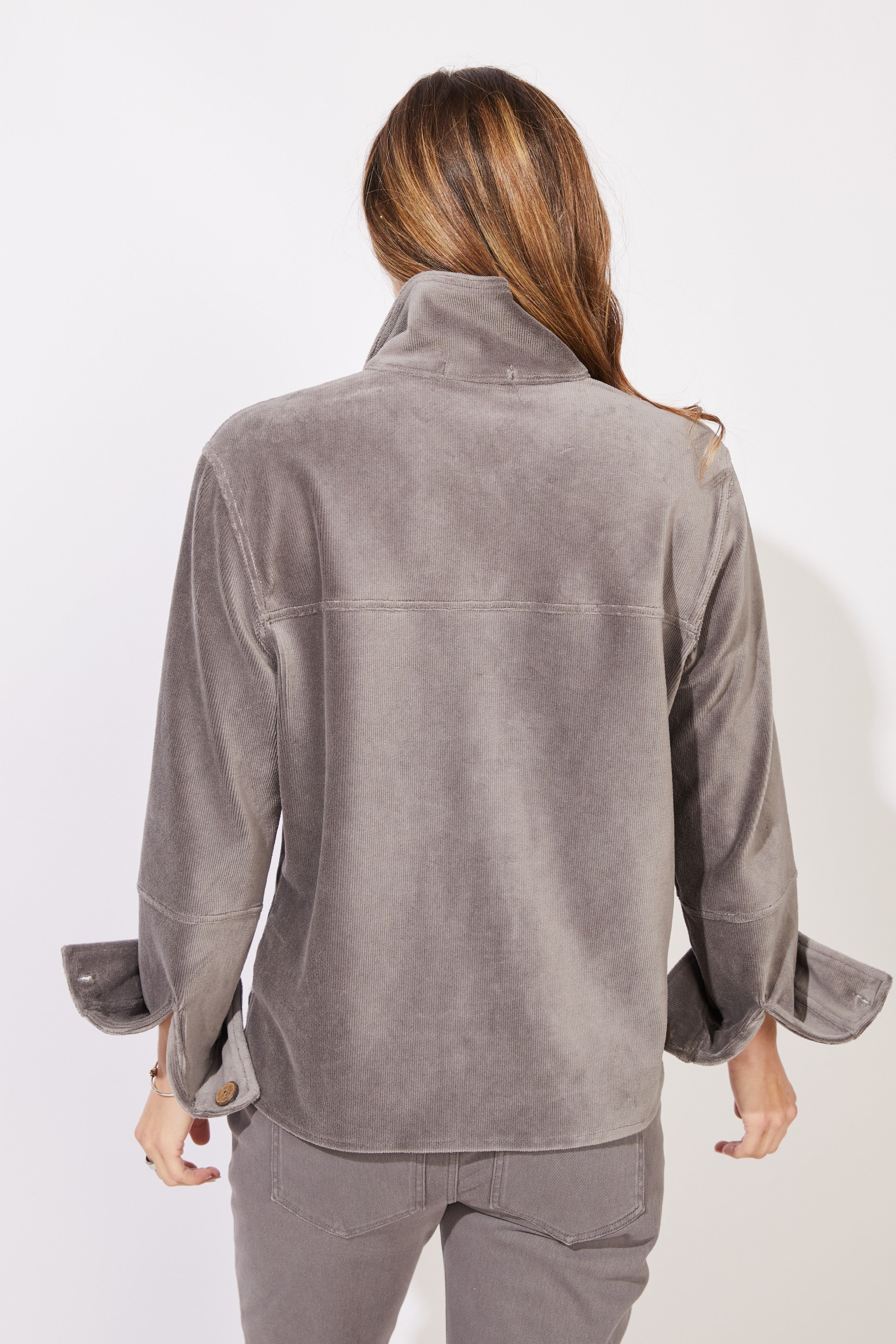 Escape's Corded Velvet Camp Jacket in Volcano