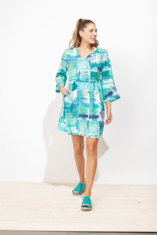 Escape by Habitat Crinkle Seaside Dress in Multi Print