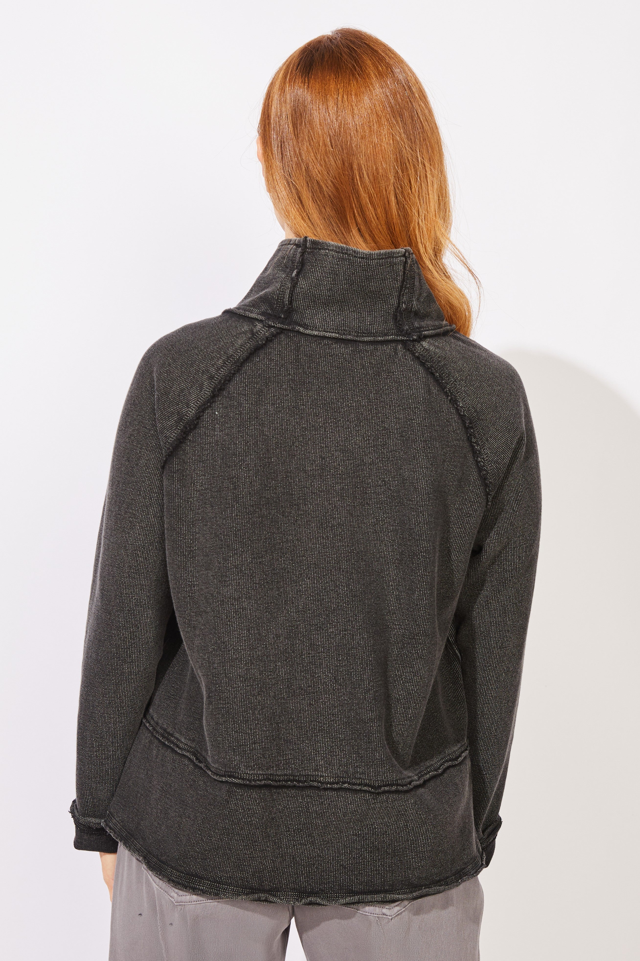 Escape's Horizon Mock Neck Top in Black