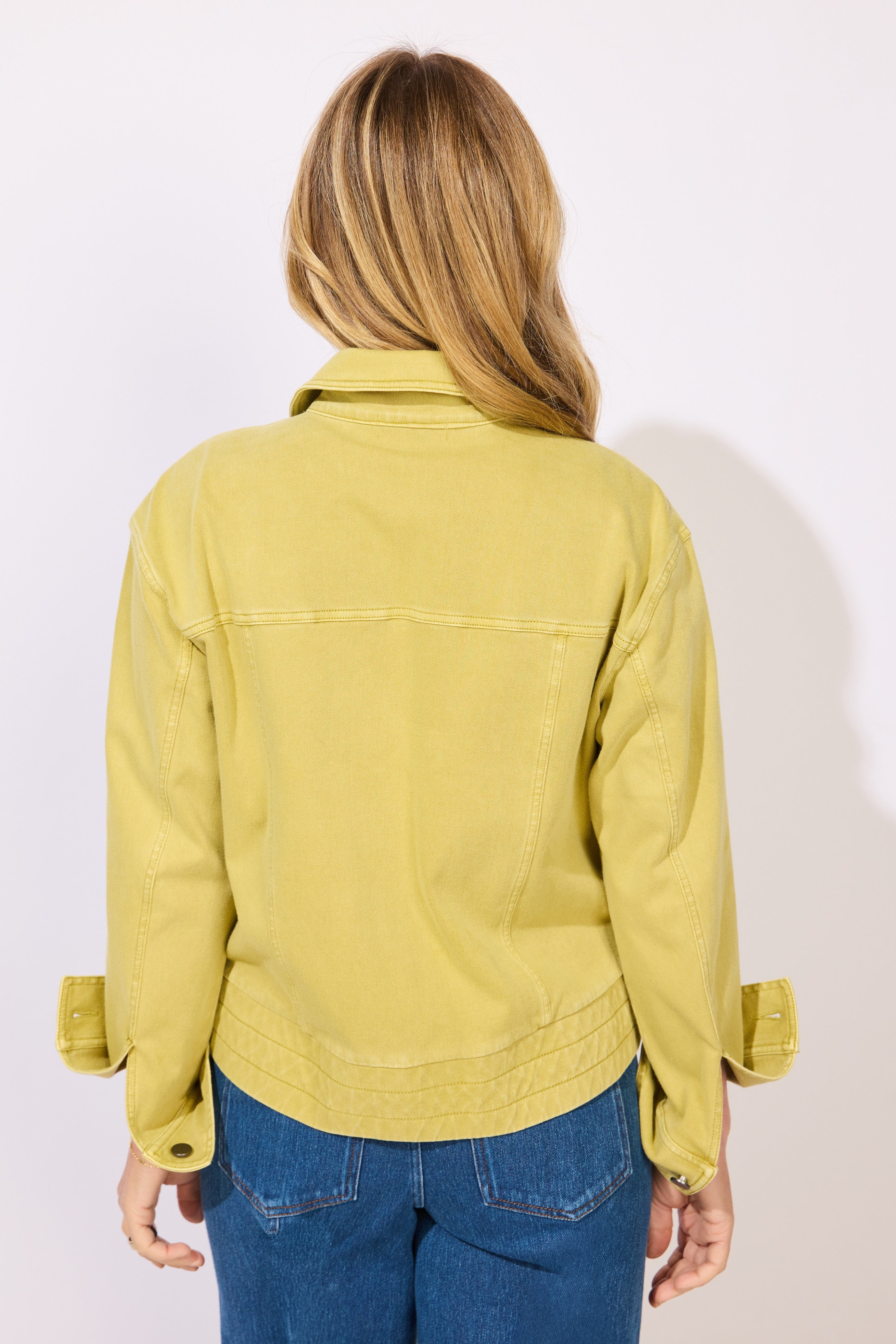 The Knit Denim Boundless Jacket from Escapein Citron