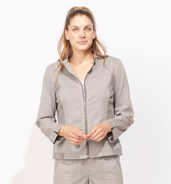 Salt Wash Cotton Jacket in Fog