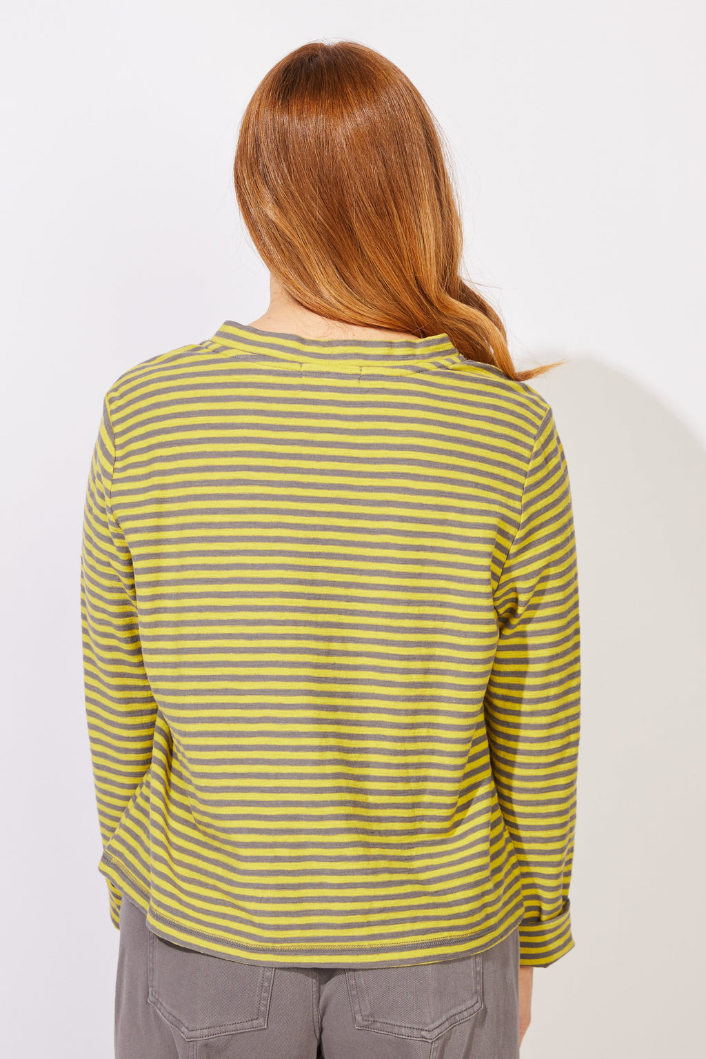 Escape by Habitat's Verona Stripe Layover Tee in Citron