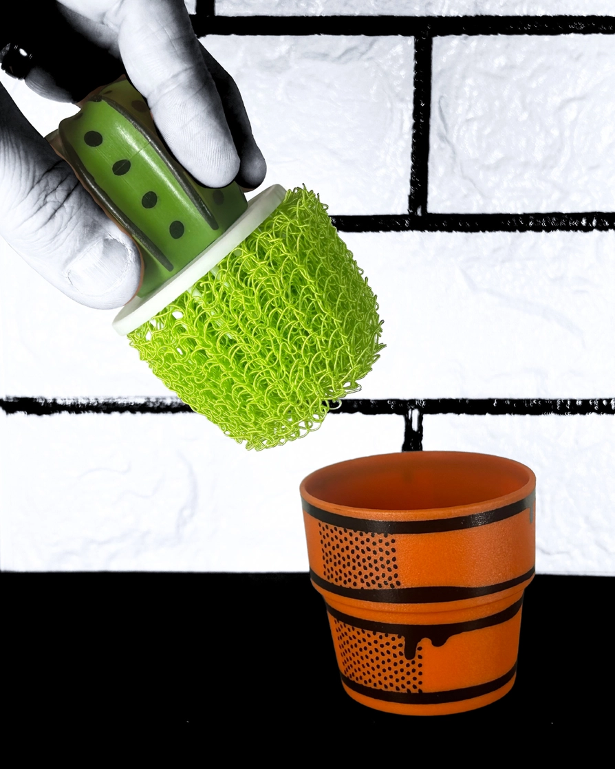 Cactus Makes Perfect Mesh Scrub Brush