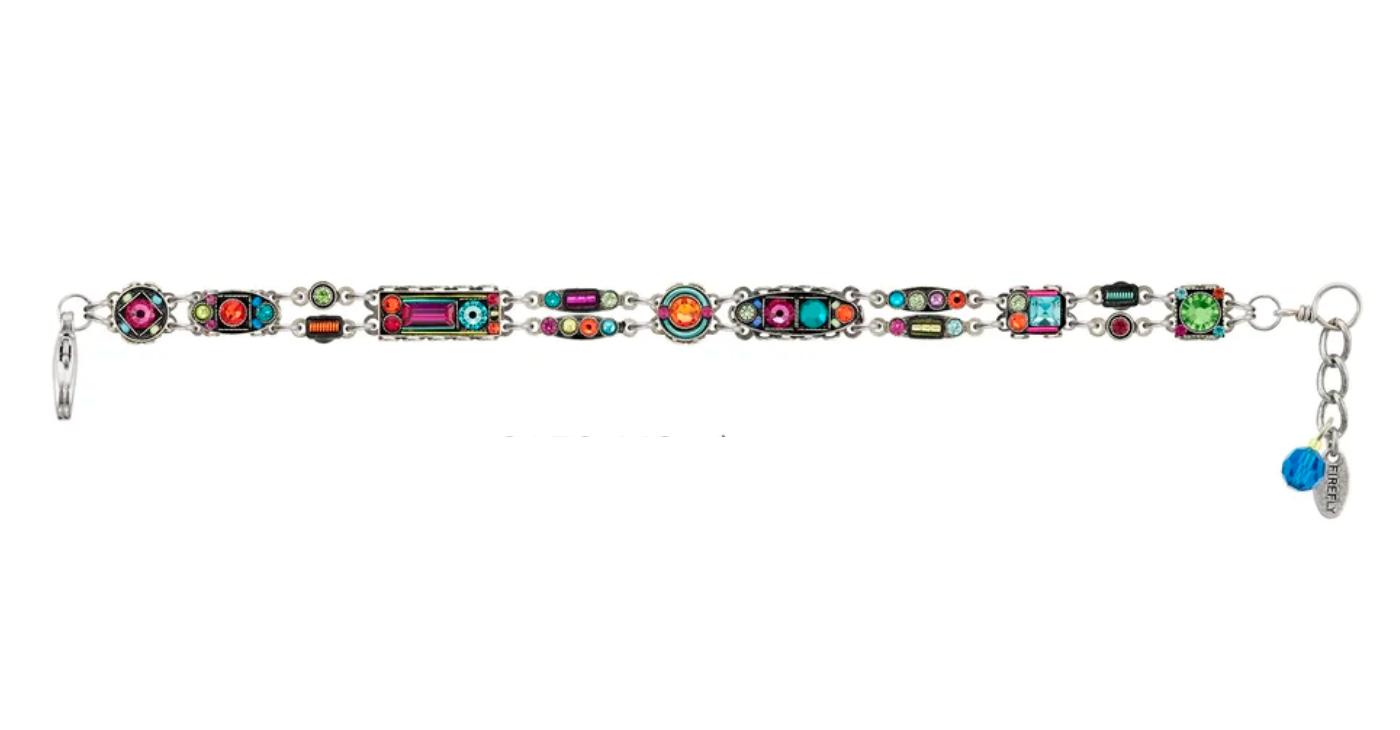 Architectural Mulitcolor Skinny Bracelet