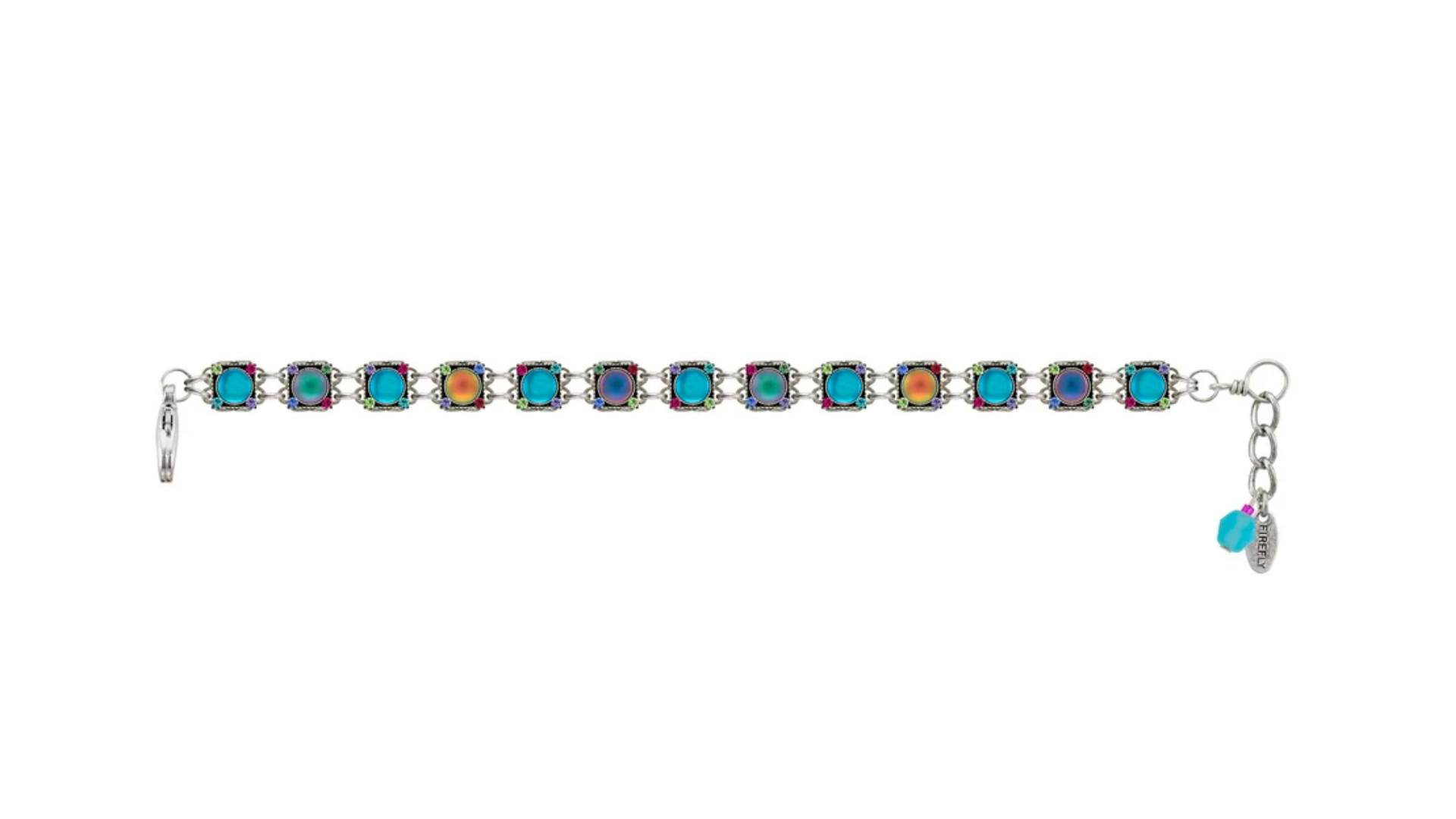 Moonlight Rainbow Jewel Tone Thin Bracelet