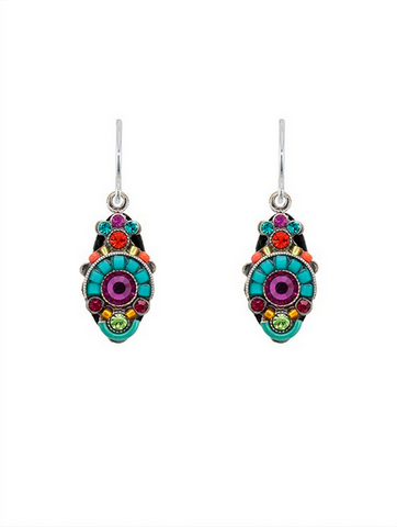 Multicolor Oval Earrings