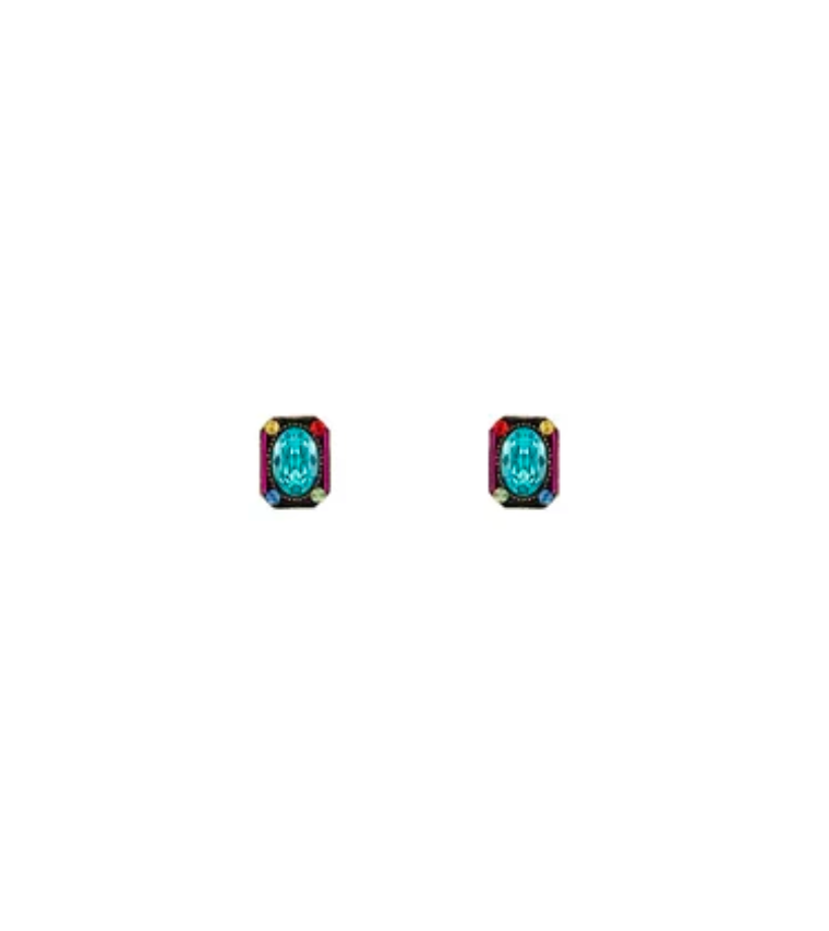 Multicolor Rectangle Stud Earrings