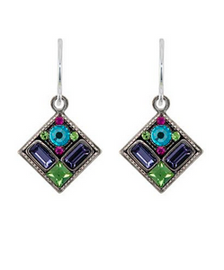 Firefly Jewelry Architectural Light Turquoise Diamond Earrings