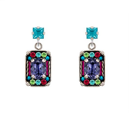 Firefly Jewelry Duchess Medium Rectangular Drop Multicolor Earrings