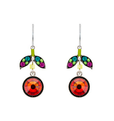 Petal & Circle Multicolor Drop Earrings