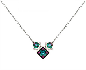 Firefly Jewelry Architectural Light Turquoise Diamond Necklace