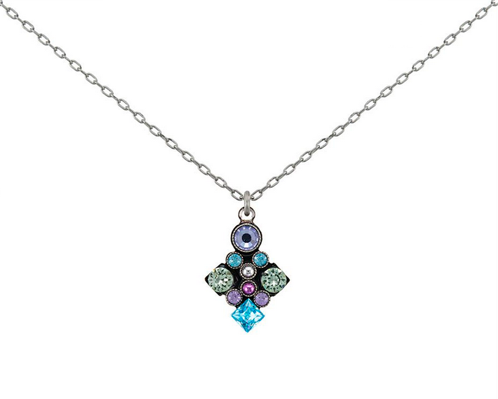 Firefly Jewelry Architectural Soft Diamond Pendant Necklace