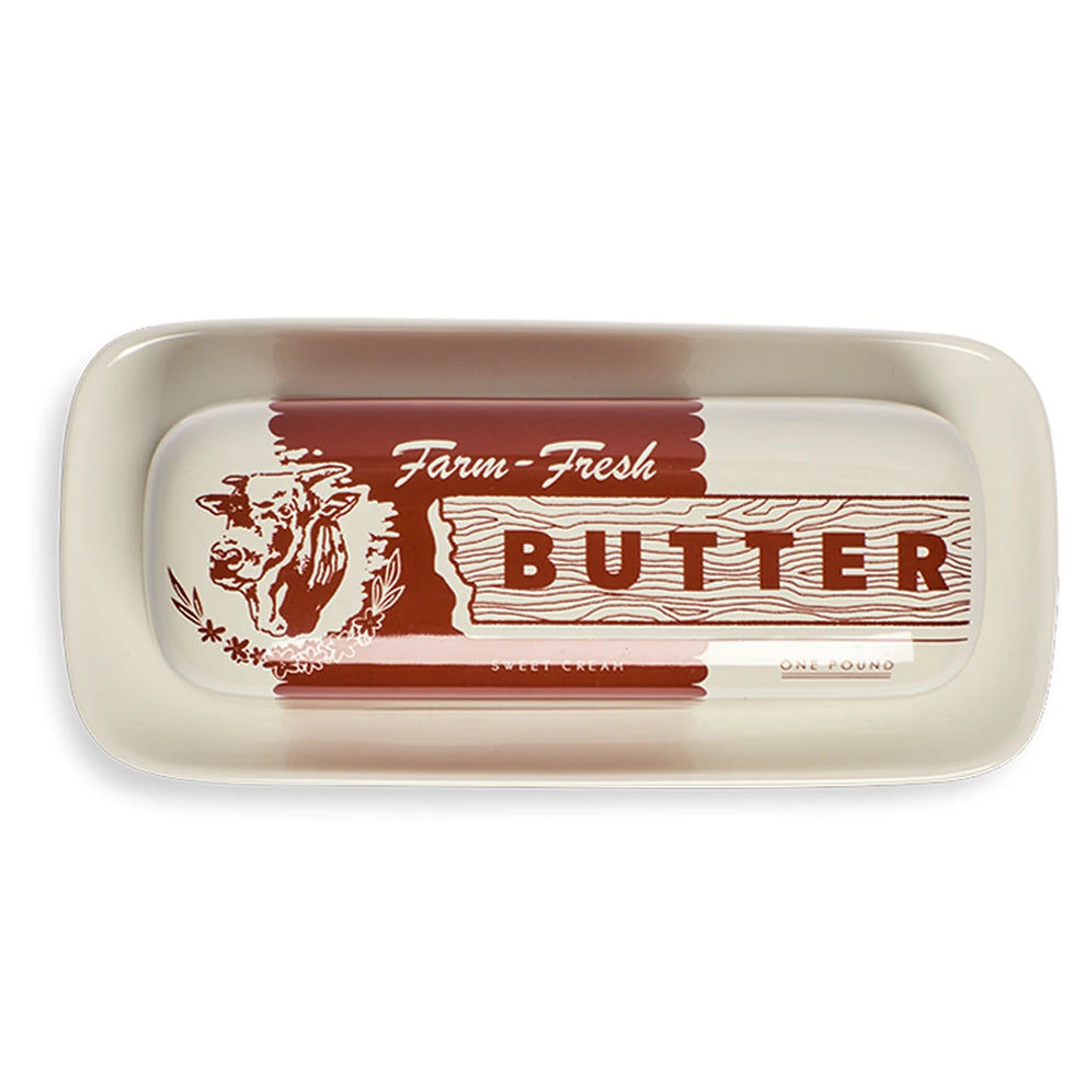 Fishs Eddy Cow Butter Dish