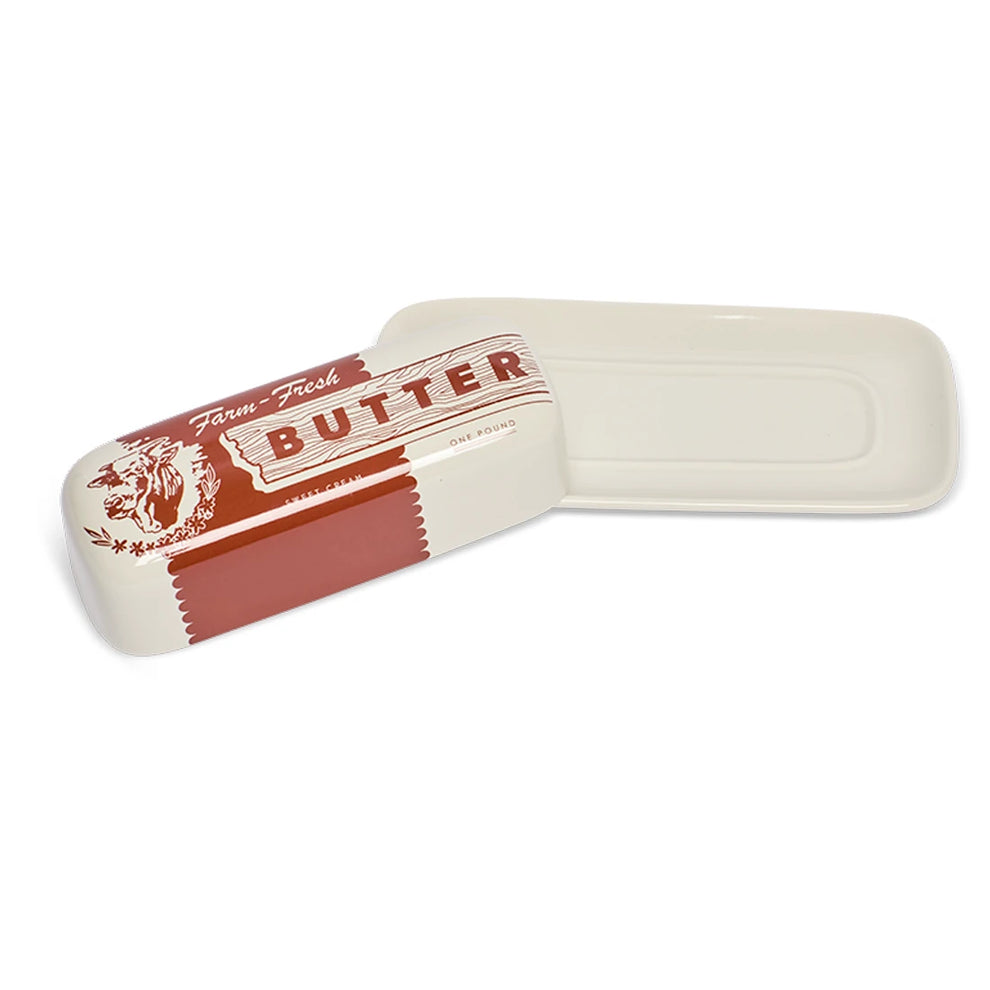 Fishs Eddy Cow Butter Dish