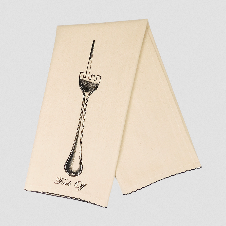 Fish Eddy's Fork Off Tea Towel