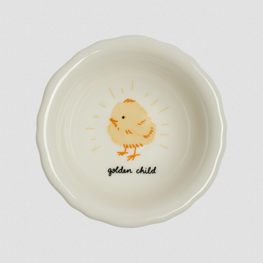 Fishs Eddy Golden Child Bowl