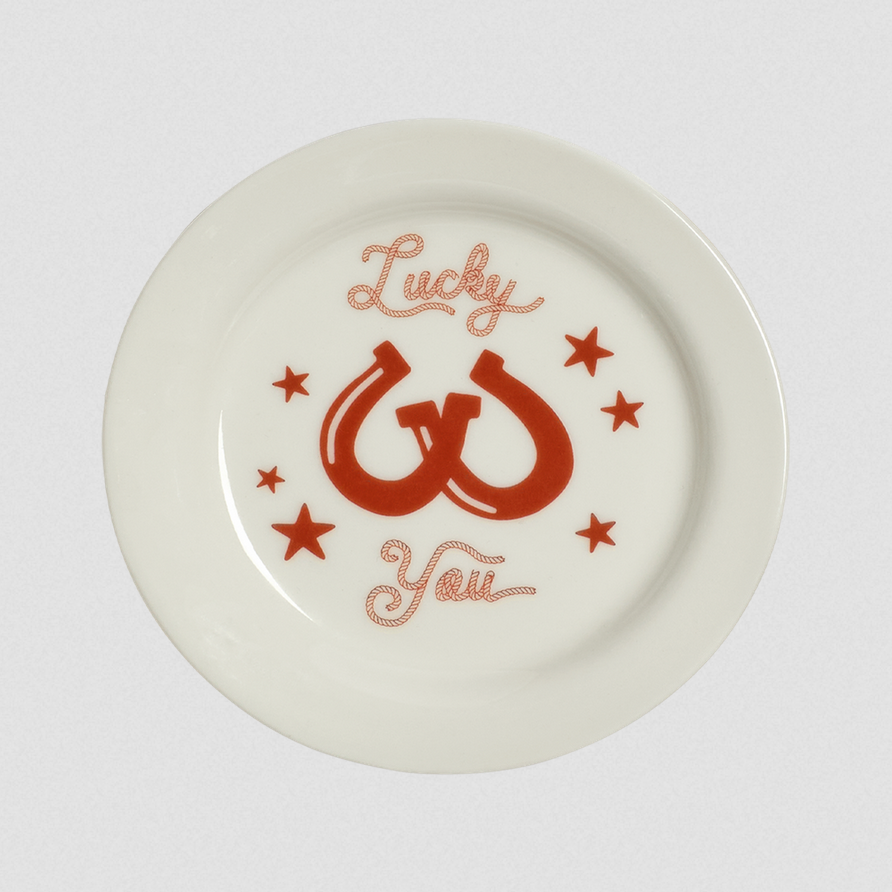 Fishs Eddy Lucky You Plate