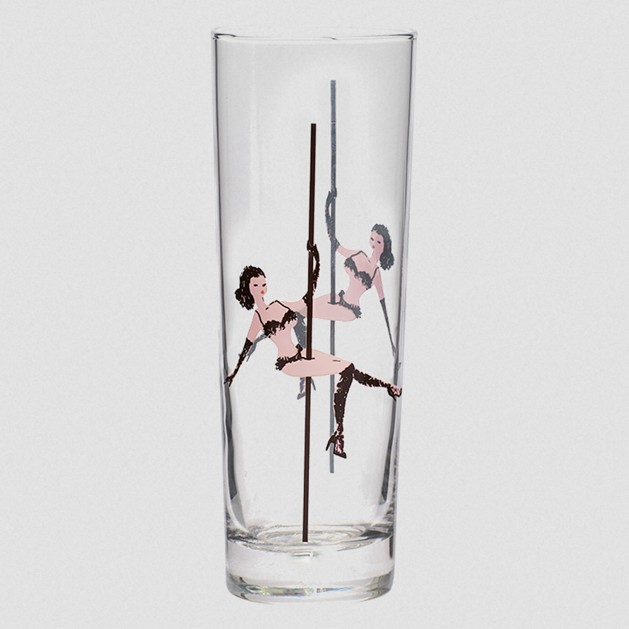 Fishs Eddy Strip She Zombie Glass