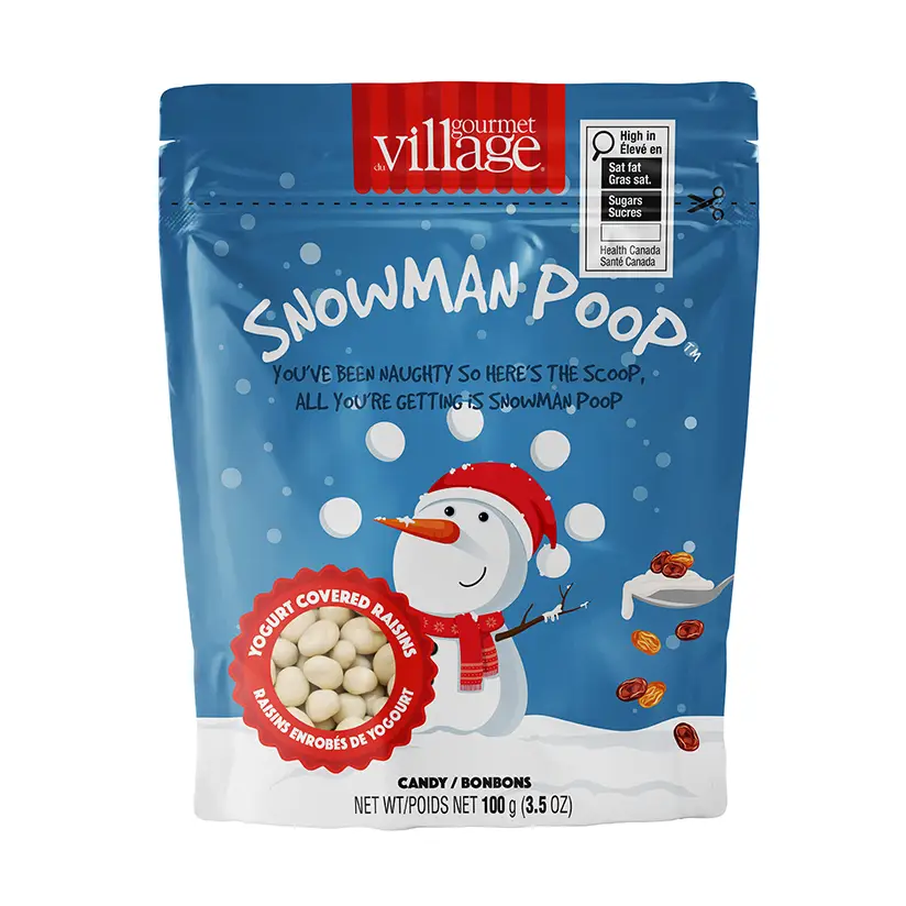 Snowman Poop Yogurt Covered Raisins