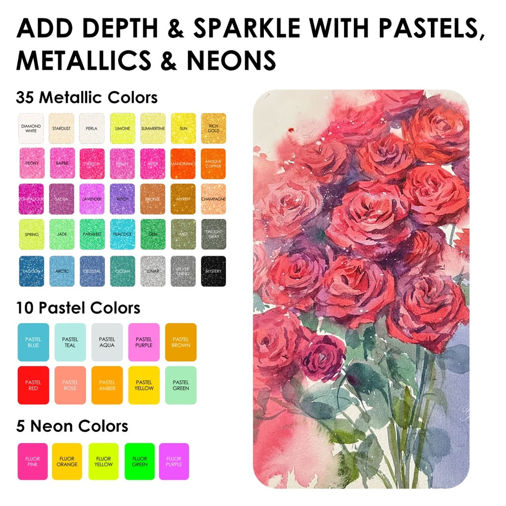 All-in-One Set of 100 Premium Watercolors